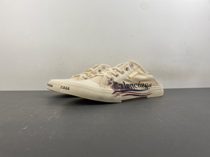 Ba1en*iaga Wmns Gr*ffiti Paris Mule 'White Red Black' 693952 W3PS1 9016