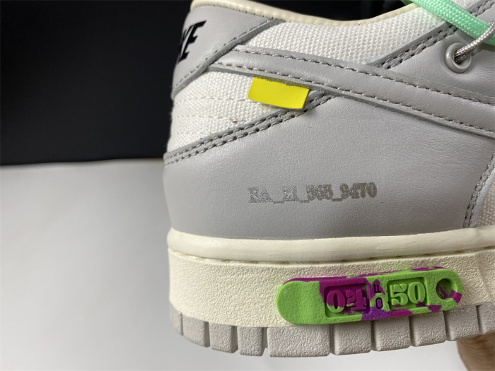 OFF-WHITE X NIKE SB DUNK LOW 04 OF 50 OW WHITE GREY GREEN DM1602-114