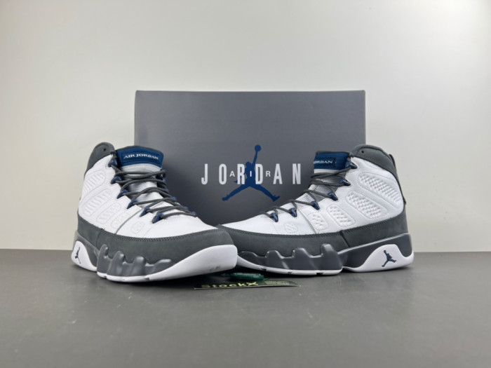 Air Jordan 9 “Flint Grey”Color: White/French Blue-Flint Grey” HV4794-100