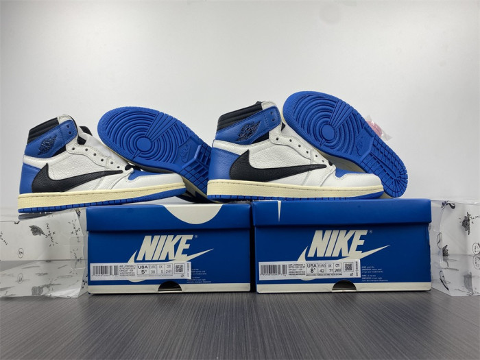 Air Jordan 1 Travis Scott Blank Black Barb True Cap Leather DH3227-105