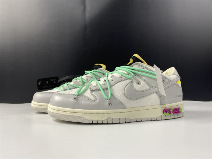 OFF-WHITE X NIKE SB DUNK LOW 04 OF 50 OW WHITE GREY GREEN DM1602-114