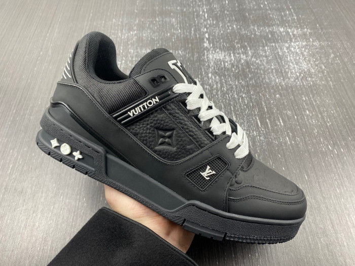 l**is V*t*n trainer all black embossing