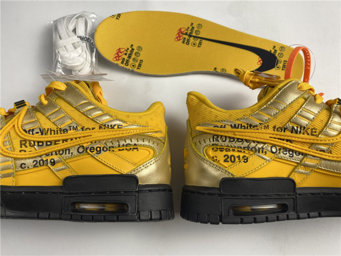 Nike Air Rubber Dunk Off-White University Gold CU6015-700