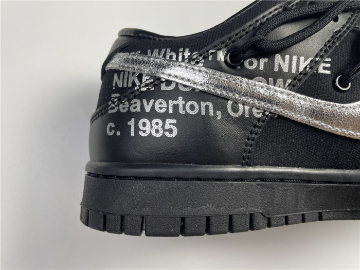 Nike Off-White x Nike Dunk Low Black, silver and purple DM1602-001