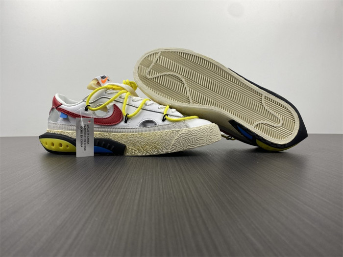 Off-White x Nike Blazer Low in White and University Red DH7863-100