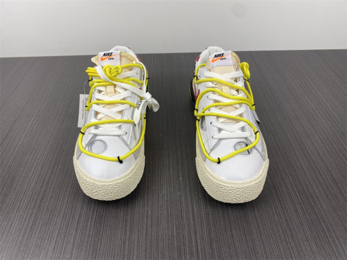 Off-White x Nike Blazer Low in White and University Red DH7863-100