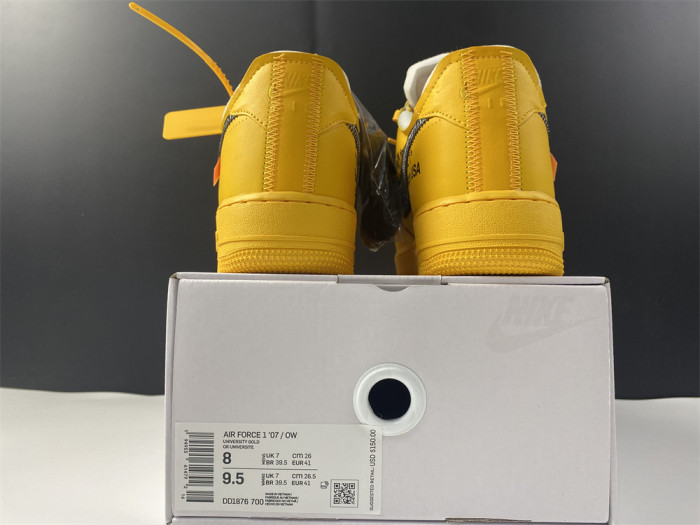 Nike Air Force 1 Low OFF-WHITE University Gold Metallic Silver DD1876-700