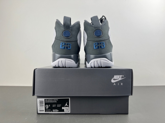 Air Jordan 9 “Flint Grey”Color: White/French Blue-Flint Grey” HV4794-100