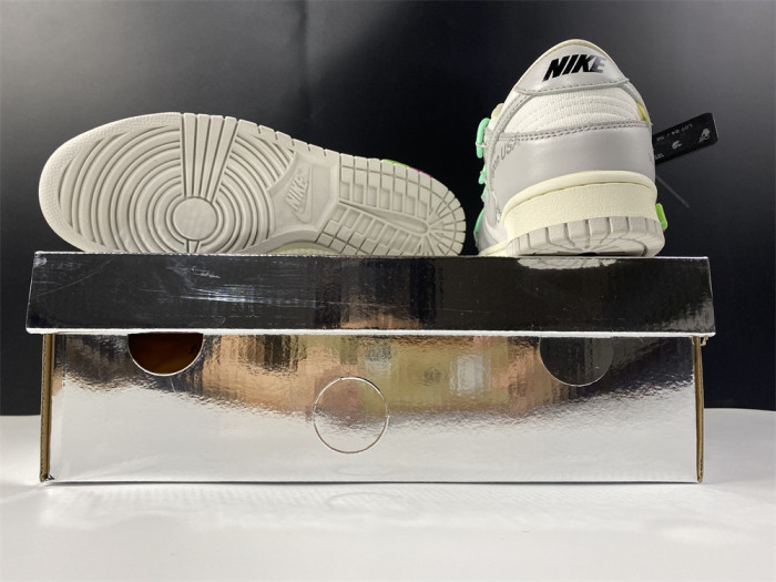 OFF-WHITE X NIKE SB DUNK LOW 04 OF 50 OW WHITE GREY GREEN DM1602-114