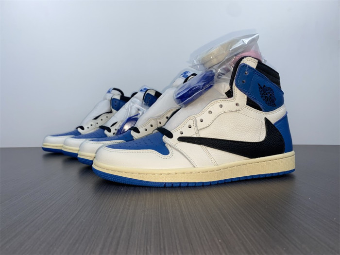 Air Jordan 1 Travis Scott Blank Black Barb True Cap Leather DH3227-105