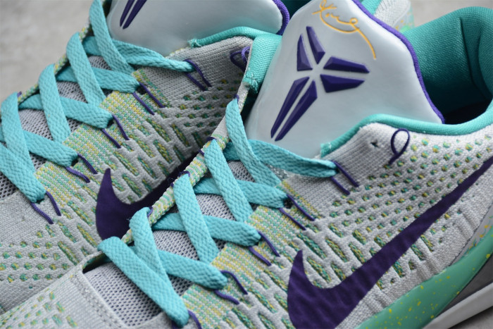 Nike Zoom Kobe 9 IX Grey Green Purple Shoes 630487-005