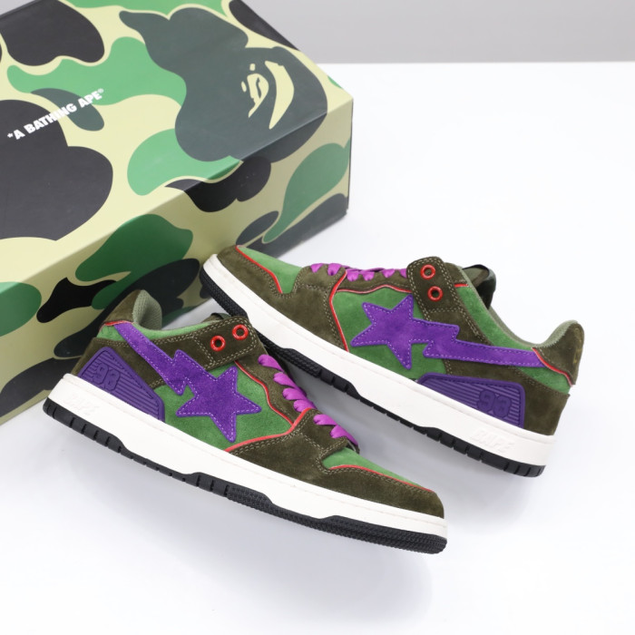 A Bathing Ape Sk8 Sta Dark Purple Green BA001FWG701029X