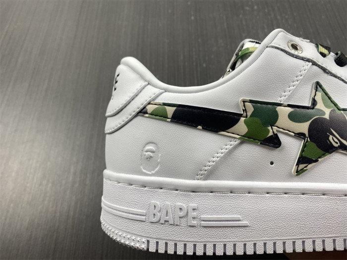 A Bathing Ape Sk8 Sta Low White ABC Camo Green BA001H20191045