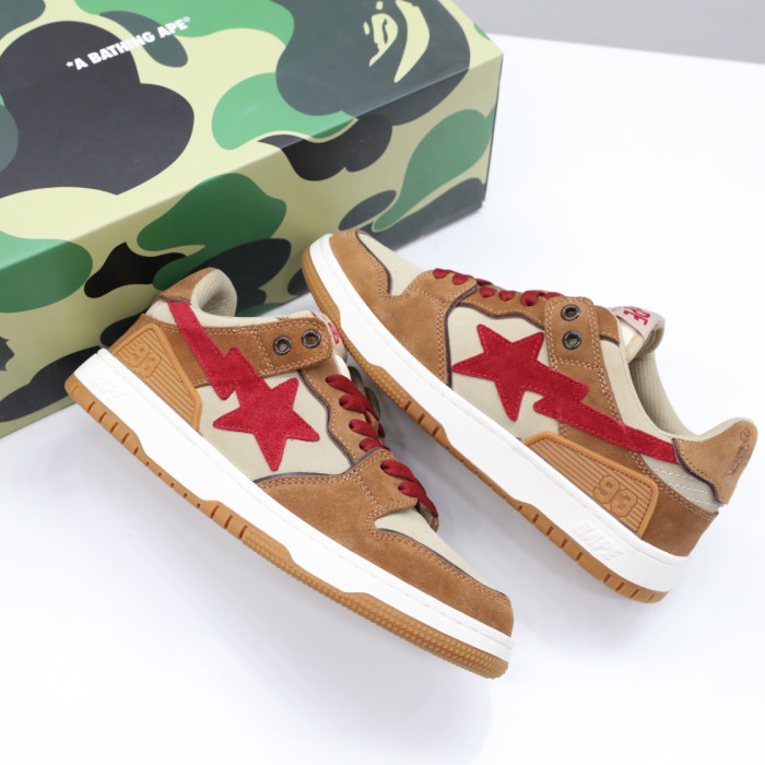 A Bathing Ape Sk8 Sta Wheat Red BA001FWG701030X