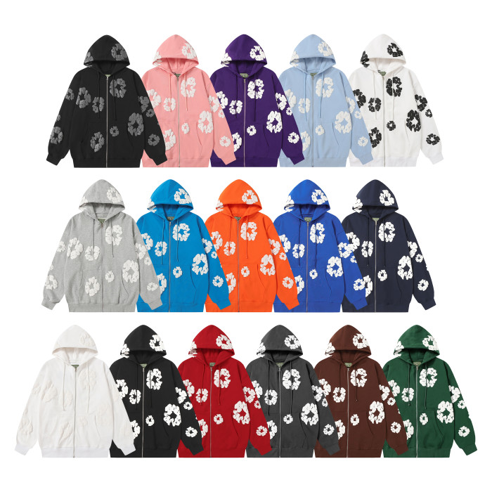 Denim Tears Cotton Wreath Zip Hoodie