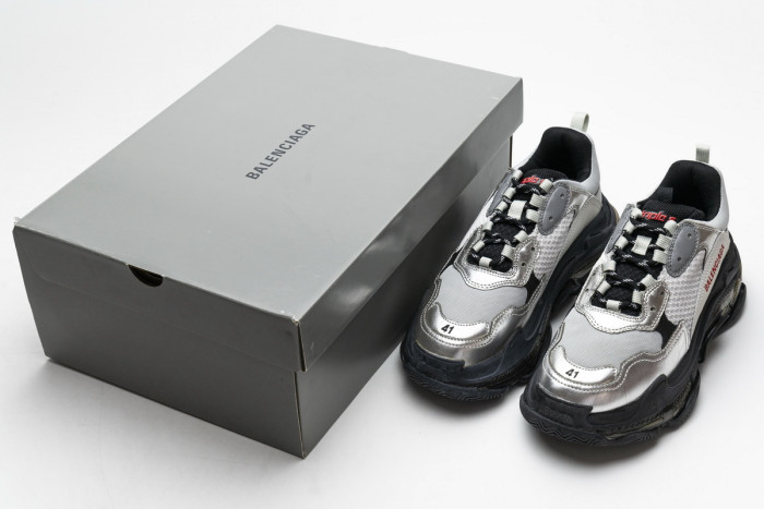 Ba*len*cia*ga triple s black silver 541624 w09e1 7320