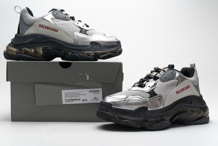 Ba*len*cia*ga triple s black silver 541624 w09e1 7320