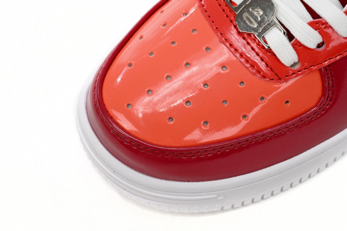 a bathing ape bape sta low white dark red mirror surF**e 1h20191046