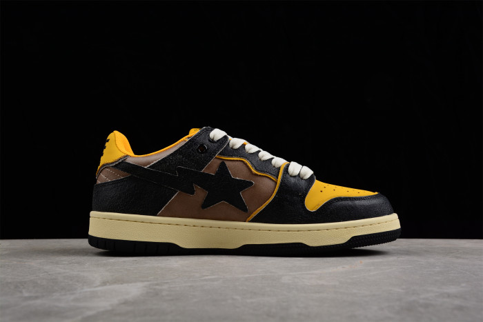 A Bathing Ape Sk8 Sta Vintage Black Yellow BA1I20-291-021