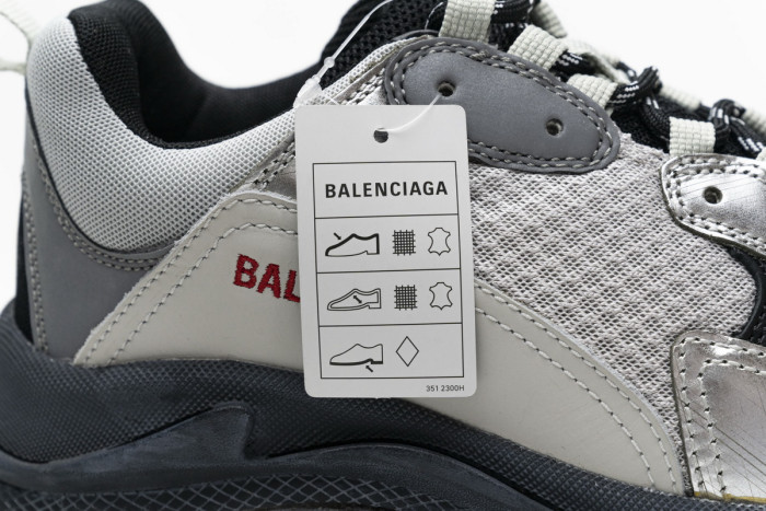 Ba*len*cia*ga triple s black silver 541624 w09e1 7320