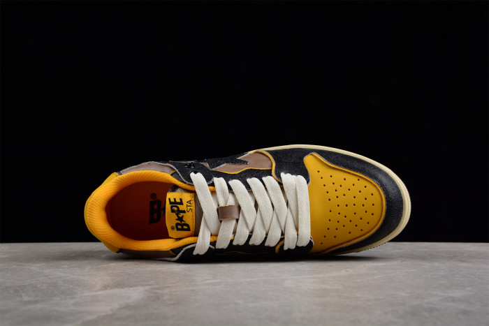 A Bathing Ape Sk8 Sta Vintage Black Yellow BA1I20-291-021