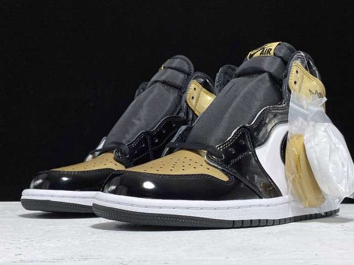 Jordan 1 Retro High NRG Patent Gold Toe 861428-007