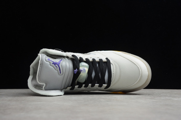 2020 OFF-WHITE X AIR JORDAN 5 GREY/GREEN-WHITE CT8480-105