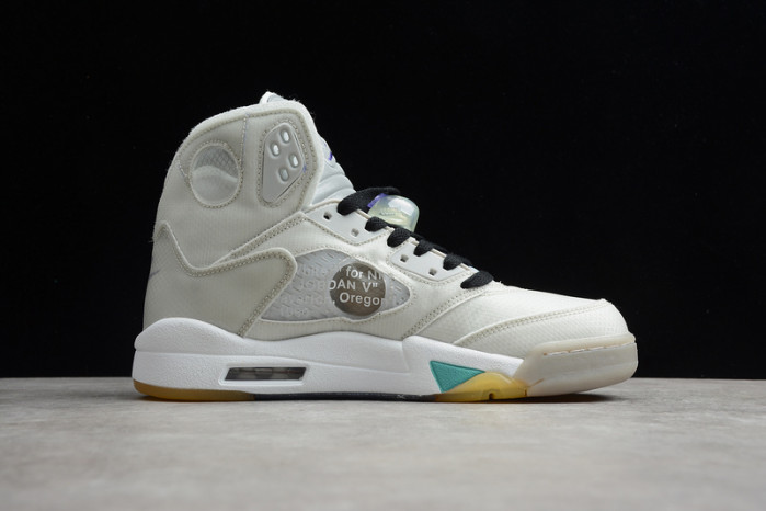 2020 OFF-WHITE X AIR JORDAN 5 GREY/GREEN-WHITE CT8480-105
