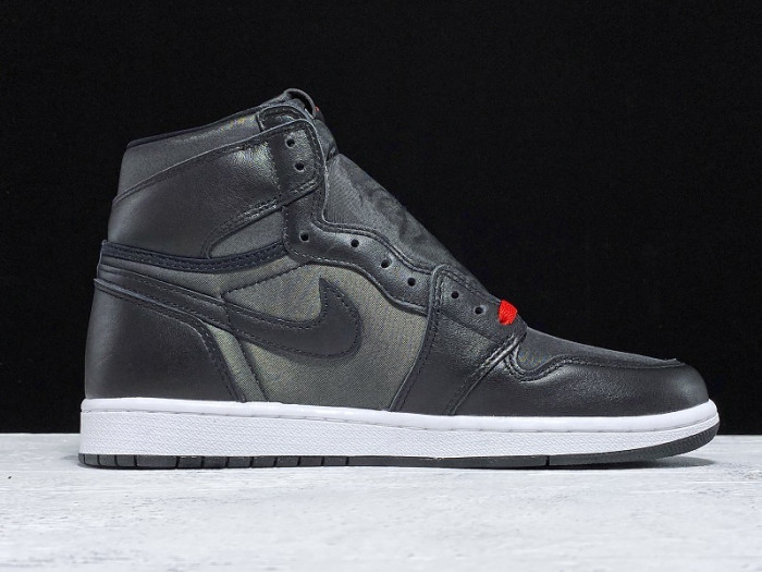 Jordan 1 Retro High Black Satin Gym Red 555088-060
