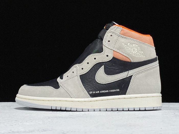 Jordan 1 Retro High Neutral Grey Hyper Crimson 555088-018