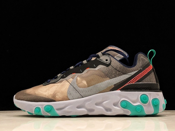 Nike React Element 87 Black Neptune Green AQ1090-005