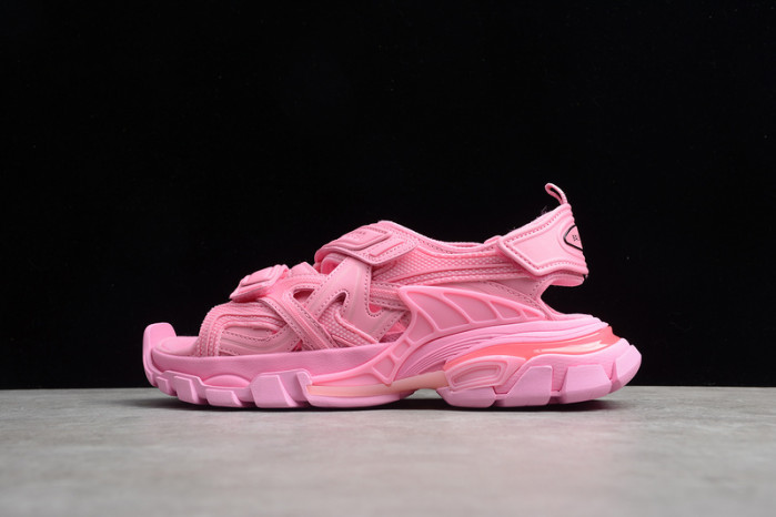 Ba*len*cia*ga track sandal ''triple black'' pink