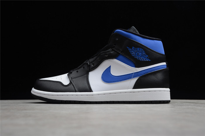 Jordan 1 Mid White Black Royal 554724-140