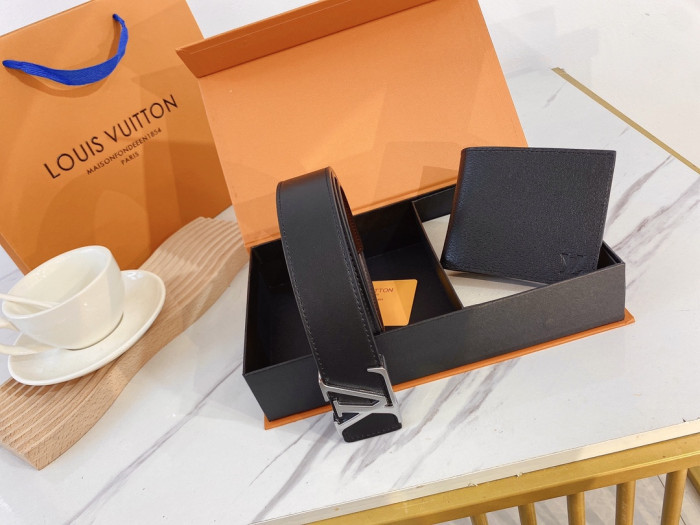 LV WALLET & BELT SET (3.8 CM)