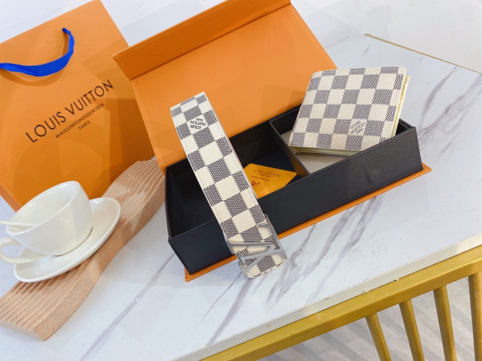 LV WALLET & BELT SET (3.8 CM)