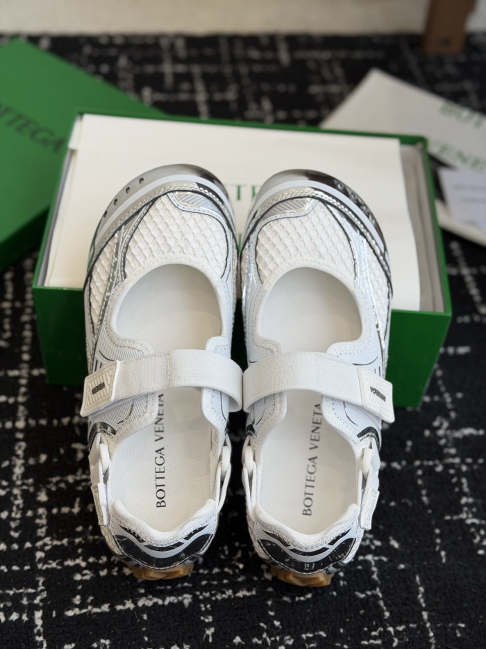 B0tt*ga Ven*ta Orbit Flash Mary- Jane Sneakers in White