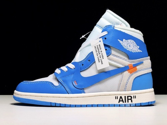 Jordan 1 Retro High Off-White University Blue “UNC”  AQ0818-148