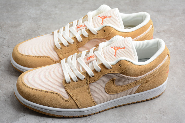 Jordan 1 Low SE Twine Orange Quartz Corduroy (W) DH7820-700