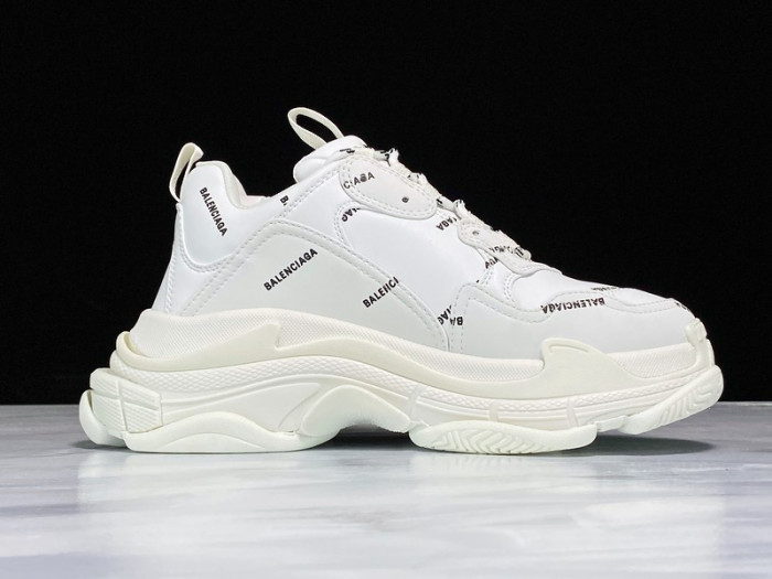 Ba*len*cia*ga triple s allover logo white 536737 w2fa1 9010