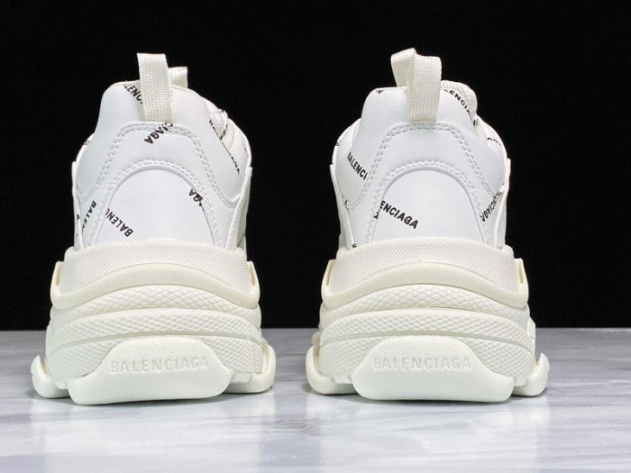 Ba*len*cia*ga triple s allover logo white 536737 w2fa1 9010
