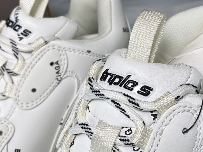 Ba*len*cia*ga triple s allover logo white 536737 w2fa1 9010